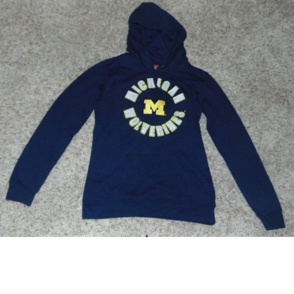 Womens Michigan Wolverines Sweatshirt Hoodie UOM Blue X-Large NCAA Pullover